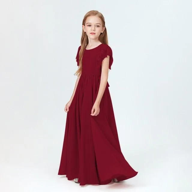 Elegant Prom Style Flower Girl Gown for Weddings & Parties