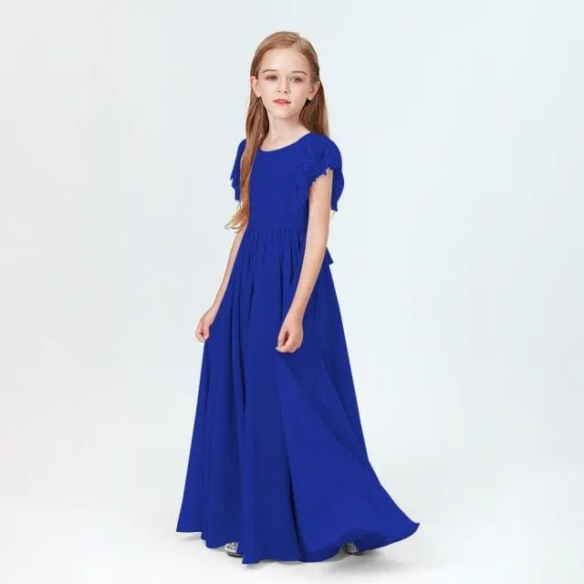 Elegant Prom Style Flower Girl Gown for Weddings & Parties