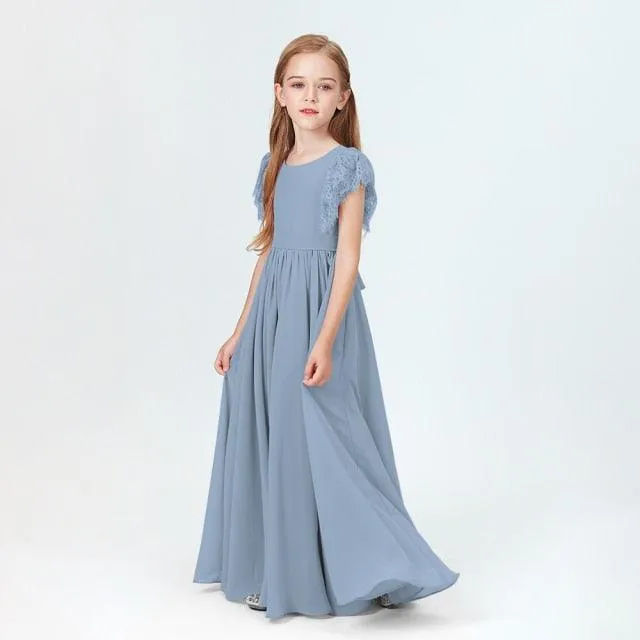 Elegant Prom Style Flower Girl Gown for Weddings & Parties