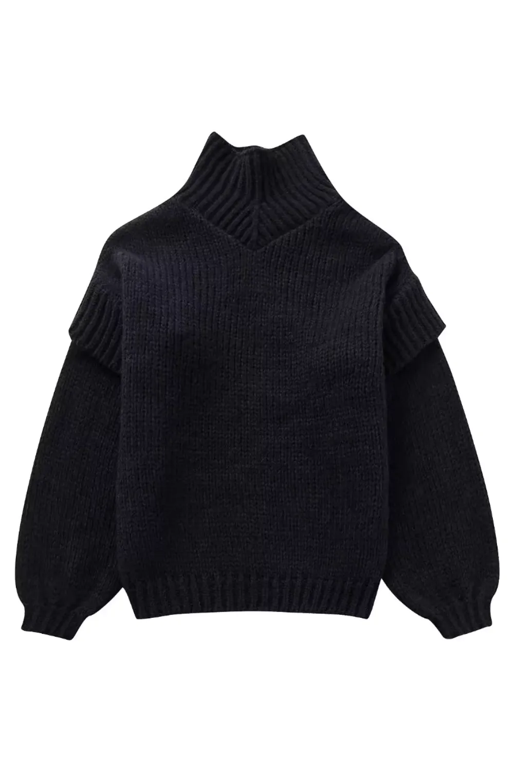 'Elena' Turtleneck Oversized Knitted Pullover Sweater (4 Colors)