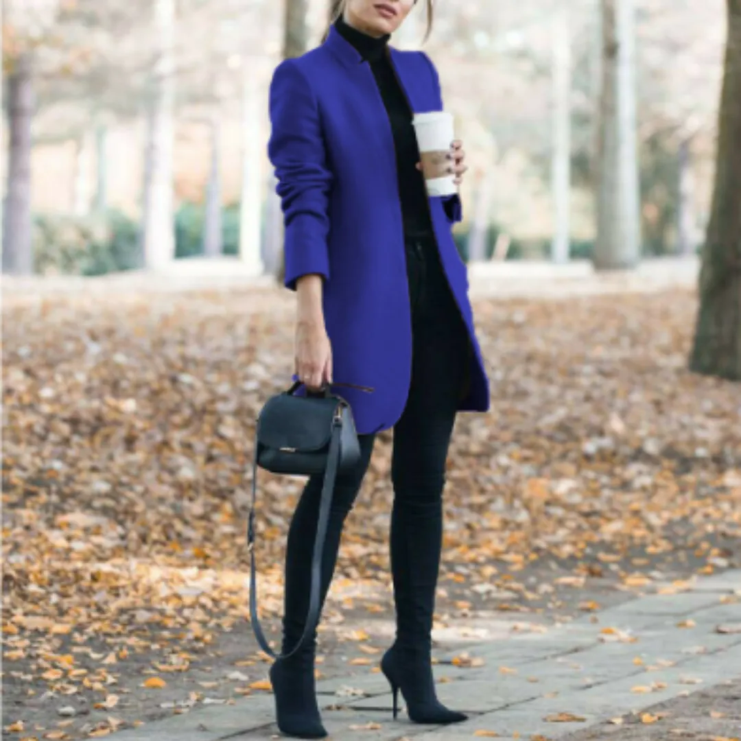 Evelina | Women's Jacket with Stand-Up Collar | Winter