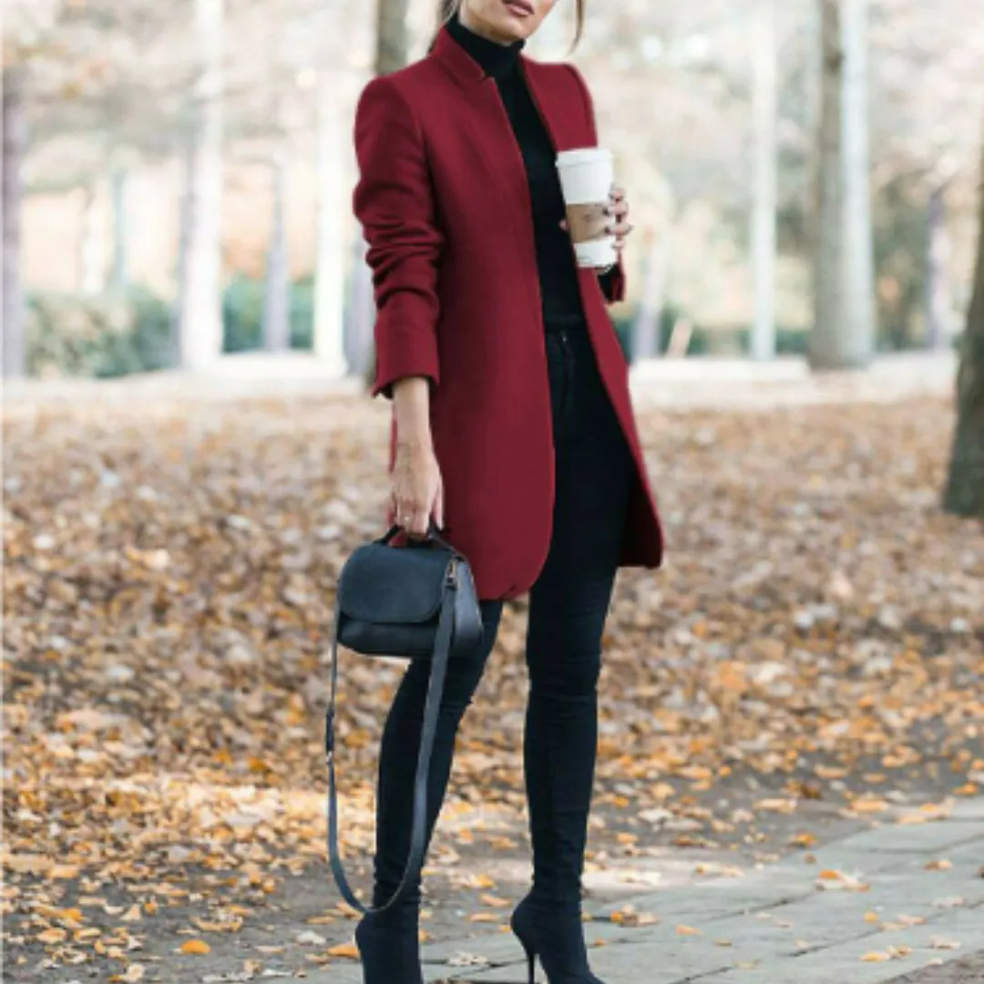 Evelina | Women's Jacket with Stand-Up Collar | Winter
