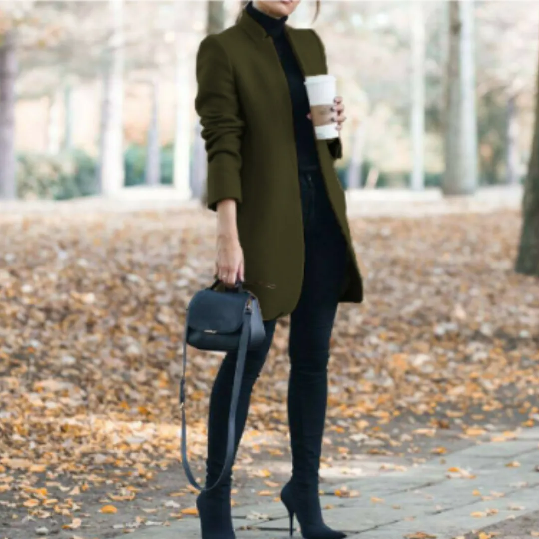 Evelina | Women's Jacket with Stand-Up Collar | Winter