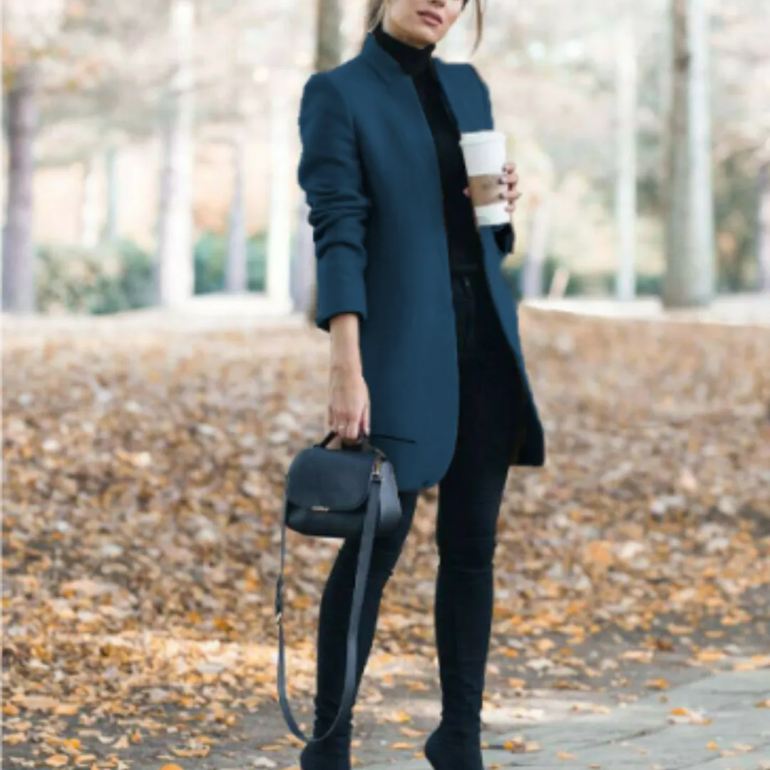 Evelina | Women's Jacket with Stand-Up Collar | Winter