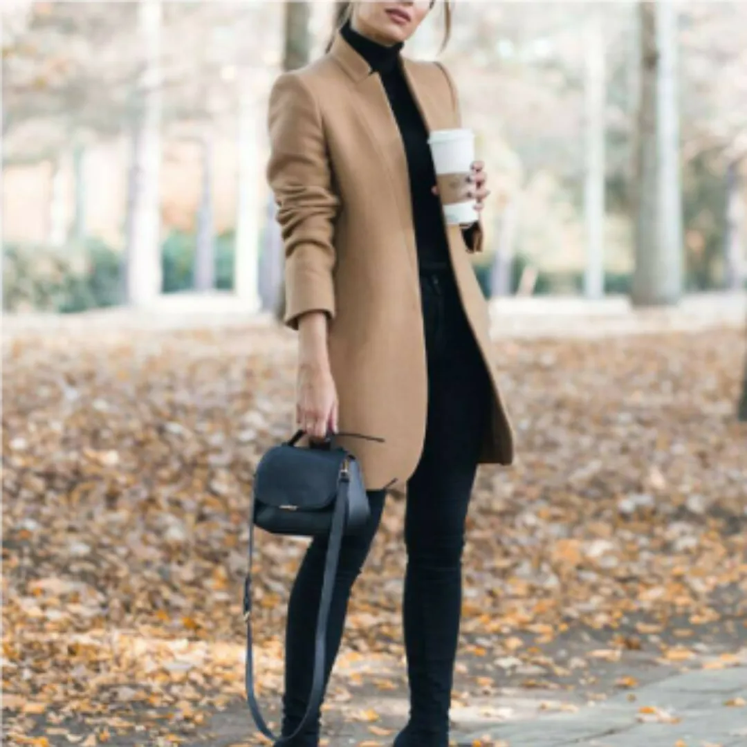 Evelina | Women's Jacket with Stand-Up Collar | Winter