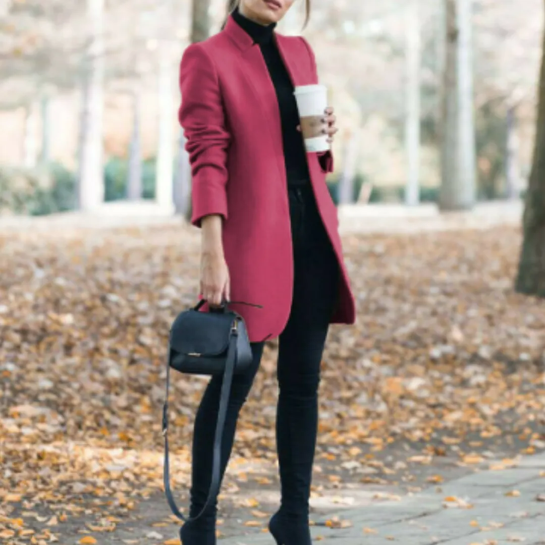Evelina | Women's Jacket with Stand-Up Collar | Winter