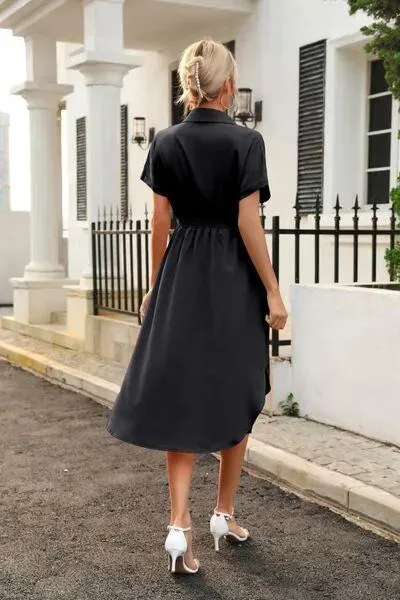 Feel Fabulous in a Tied Button Up Shirt Dress