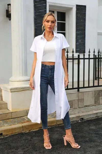 Feel Fabulous in a Tied Button Up Shirt Dress
