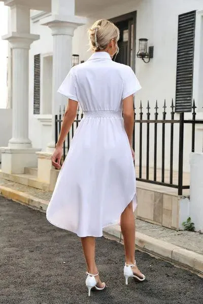 Feel Fabulous in a Tied Button Up Shirt Dress