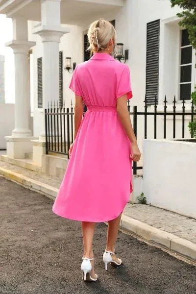 Feel Fabulous in a Tied Button Up Shirt Dress
