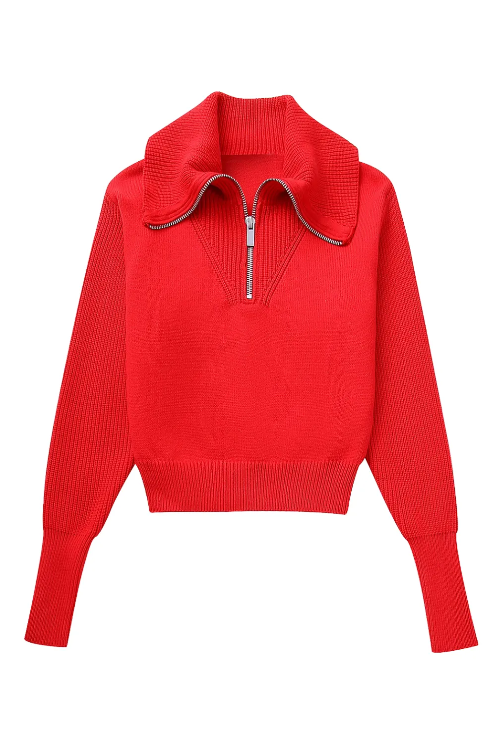 'Fiona' Half-Zip Knitted Sweater (2 Colors)