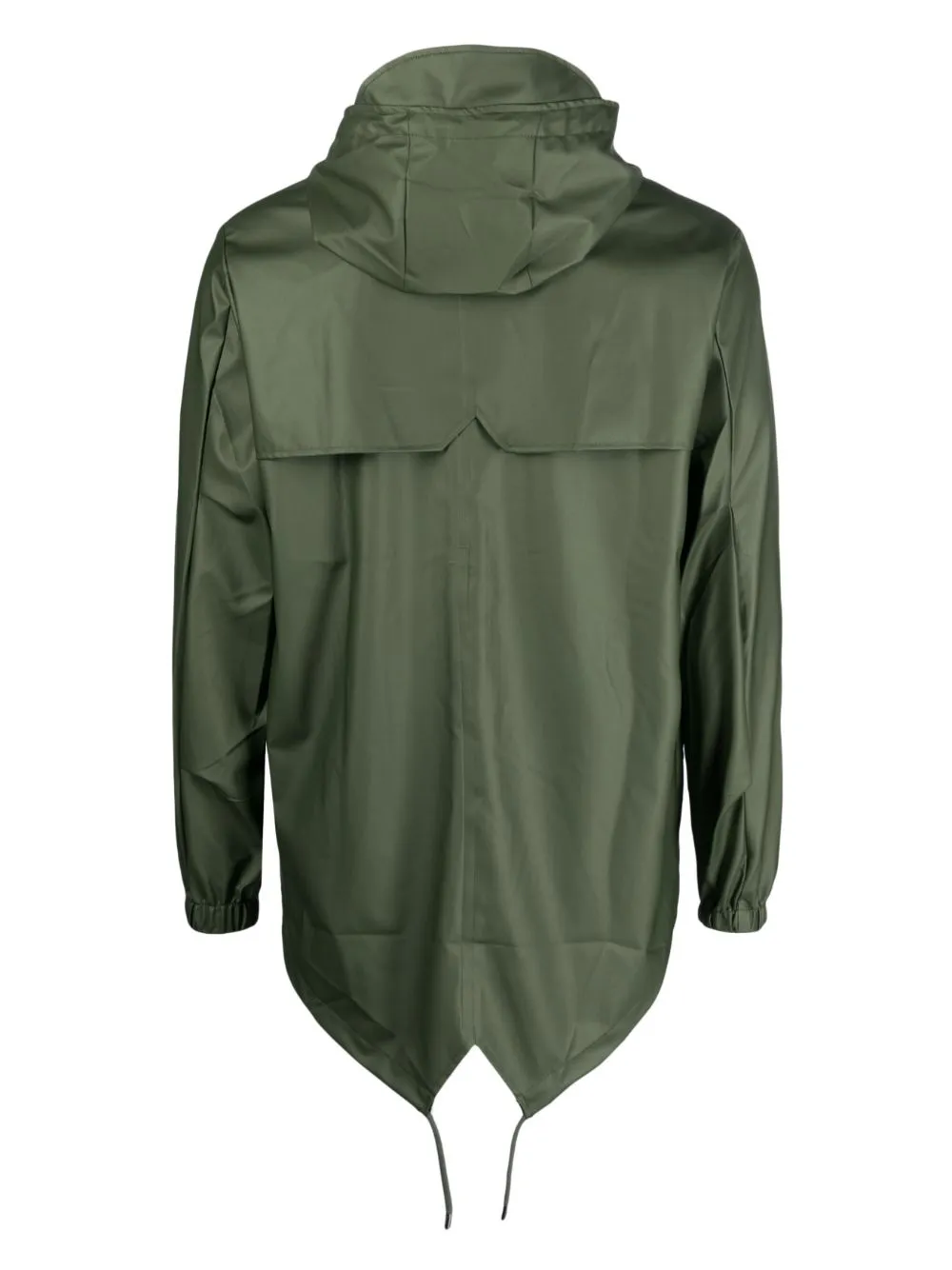 Fishtail hooded raincoat