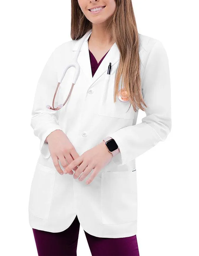 Free Embroidery Adar 31 Inch Unisex Three Pocket Consultation Short Lab Coat