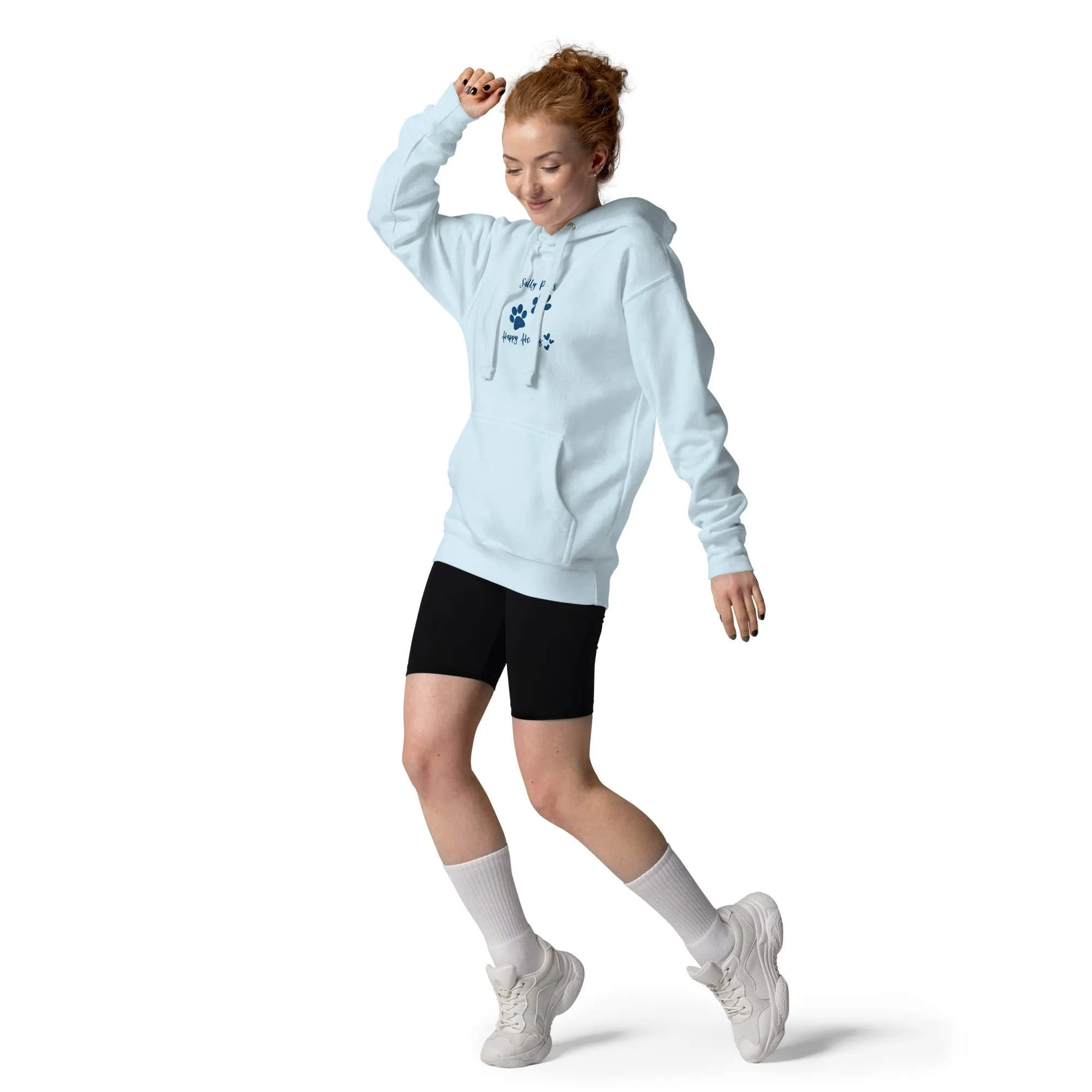 Fun Embroidered Beach Hoodie for Dog Lovers Salty Paws, Happy Hearts