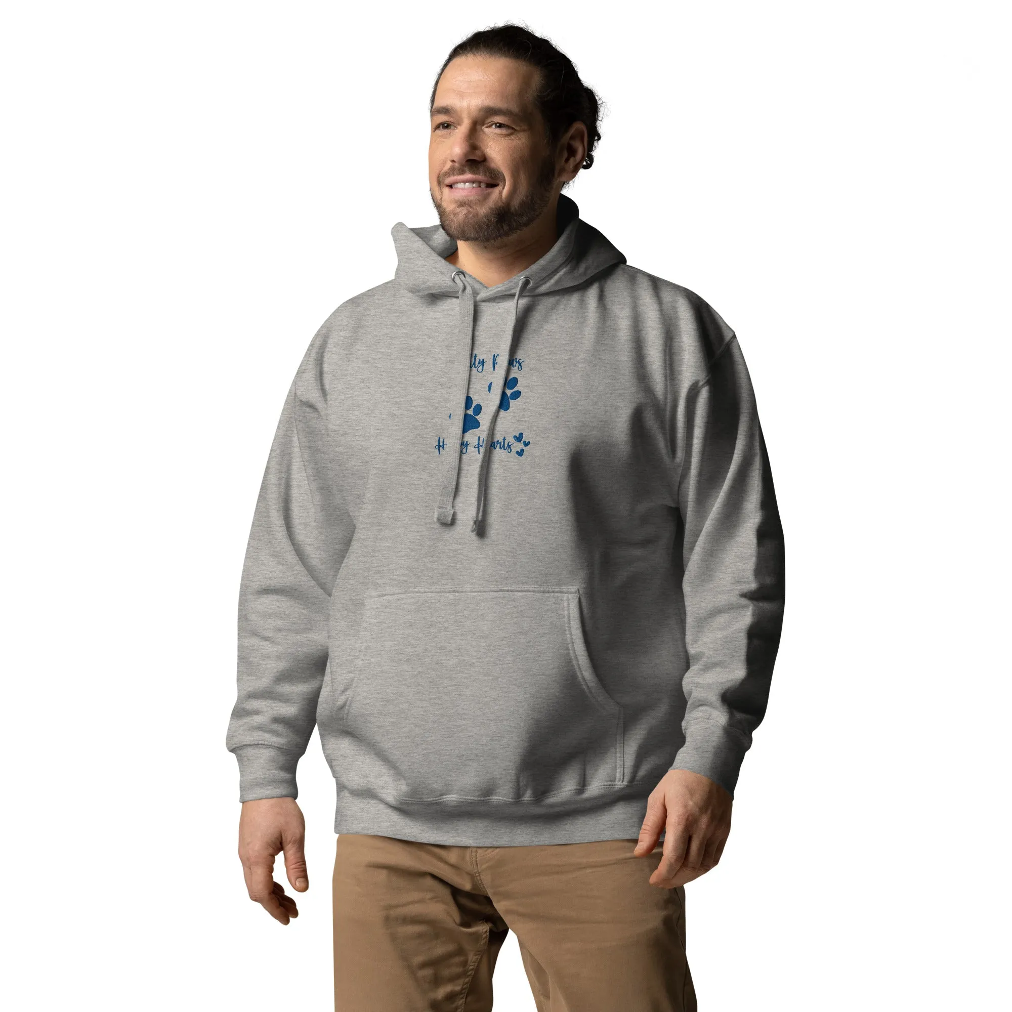 Fun Embroidered Beach Hoodie for Dog Lovers Salty Paws, Happy Hearts