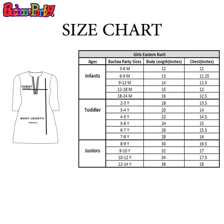 Girls Cotton Cultural Long Kurti - Multi