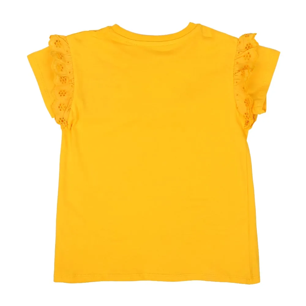 Girls T-Shirt Lace - L-Chrome