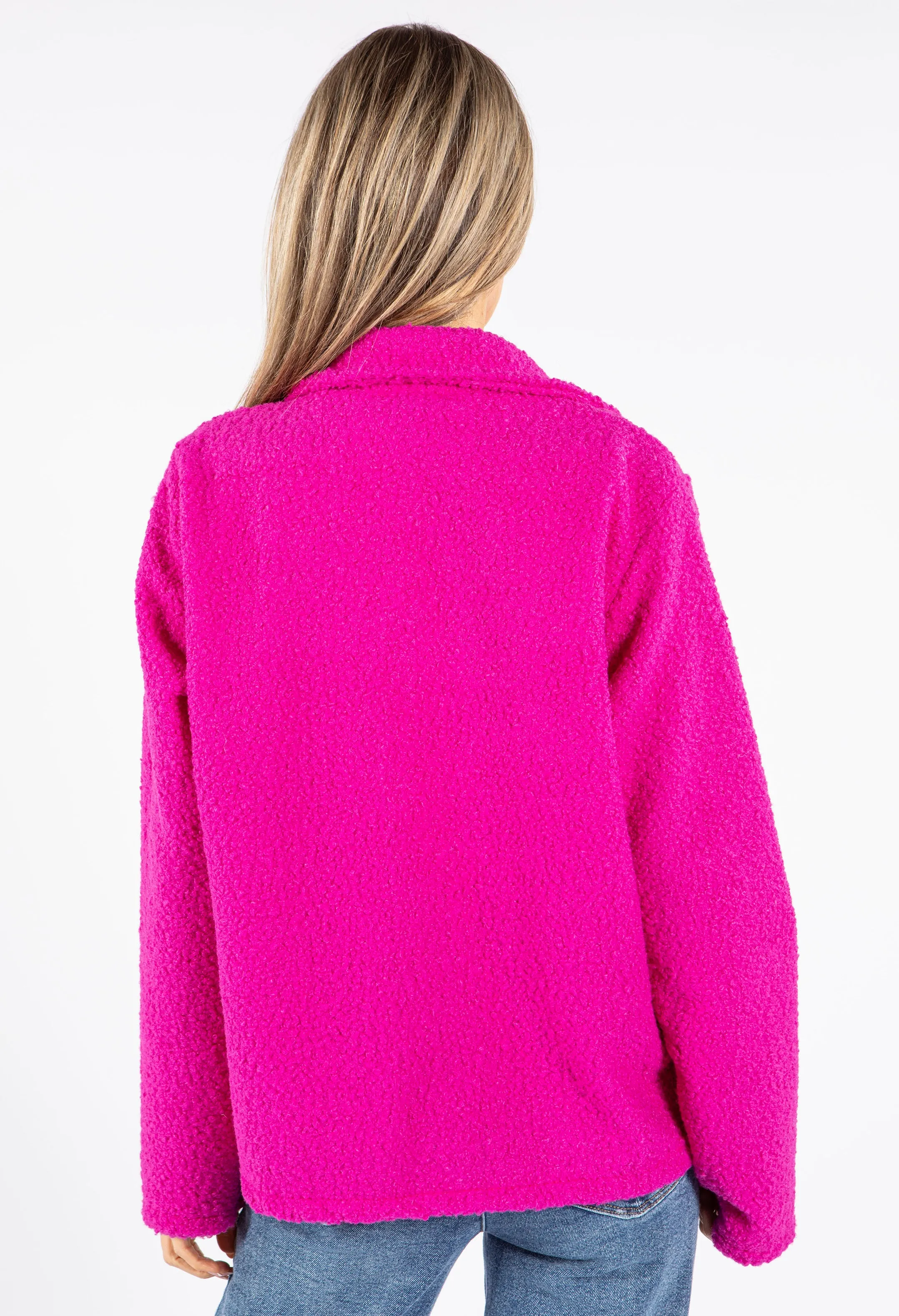 Gold Button Detail Boucle Short Smart Jacket