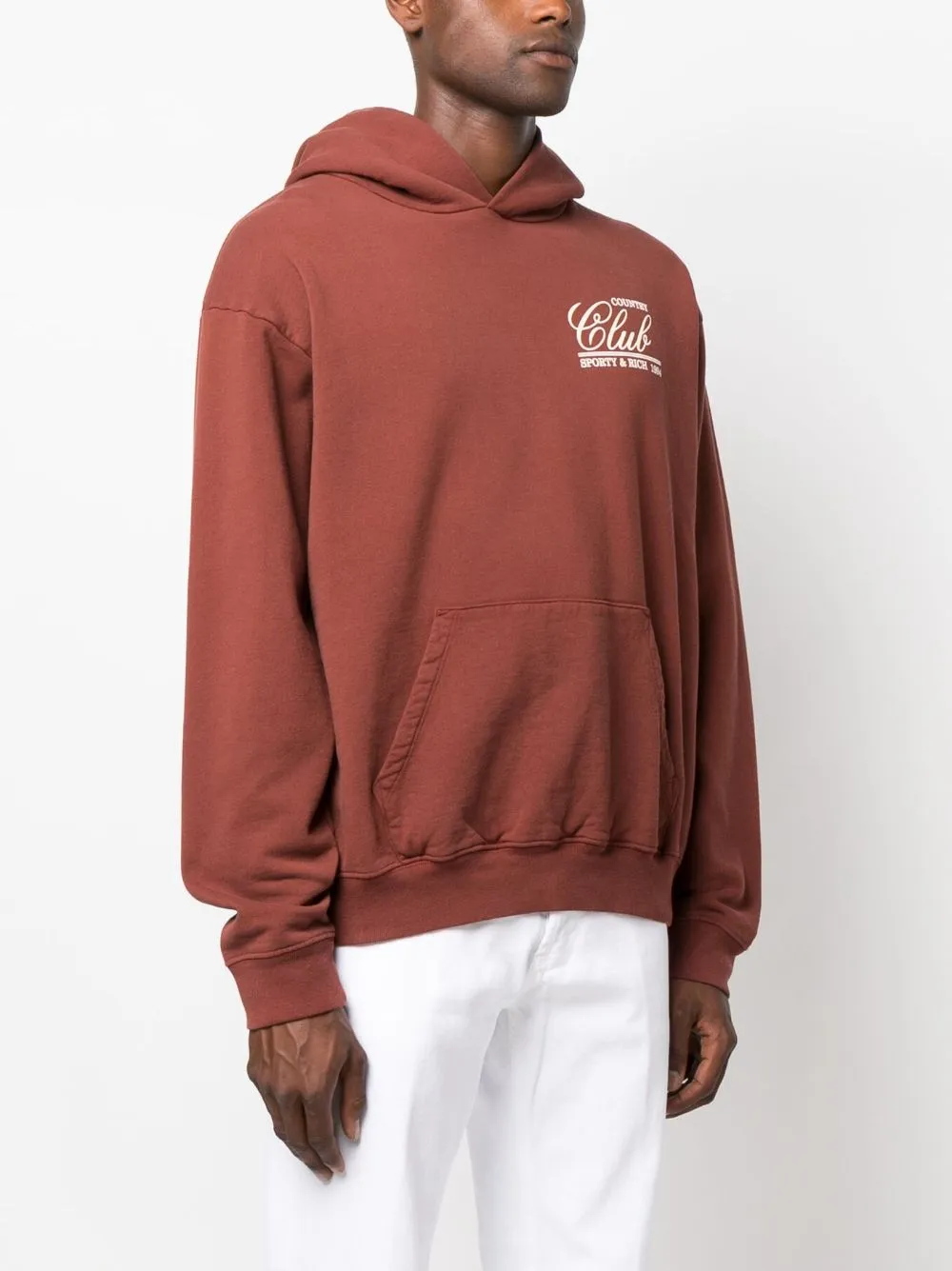 graphic-print cotton hoodie