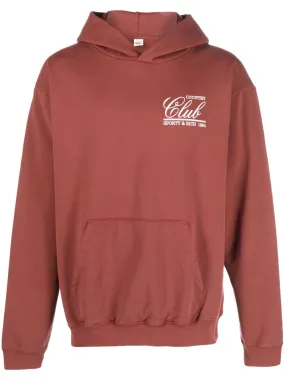 graphic-print cotton hoodie