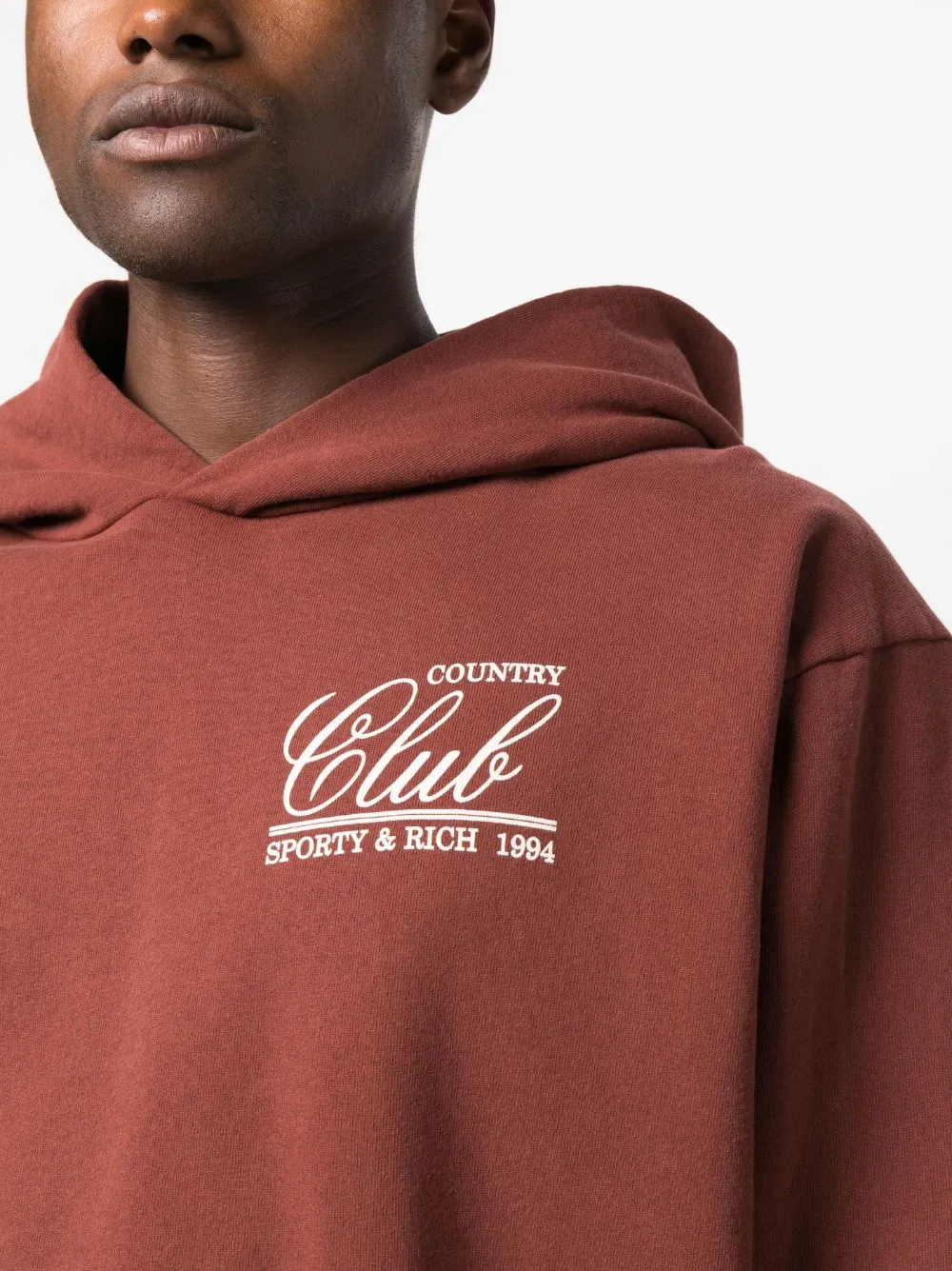 graphic-print cotton hoodie