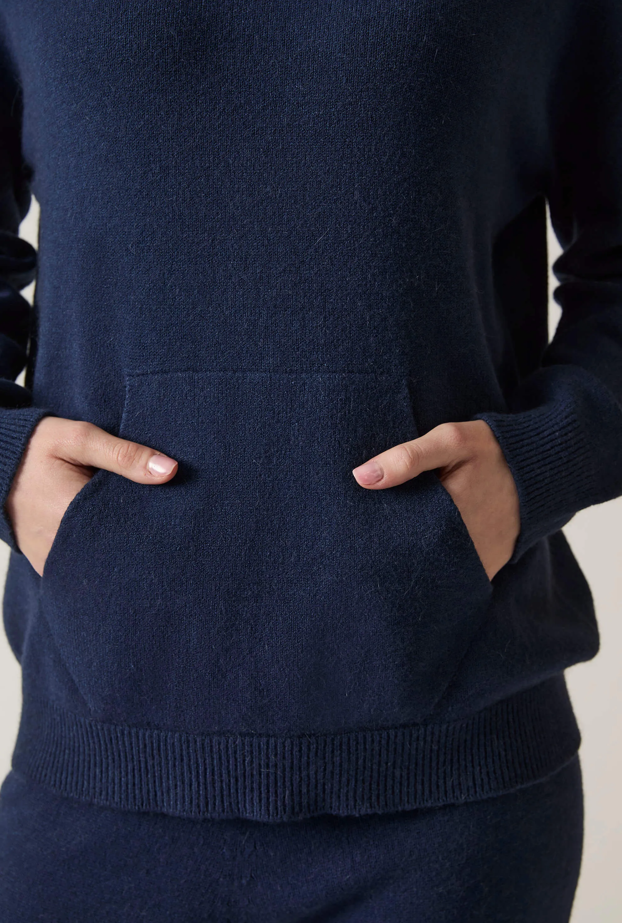 Hooded Navy Jumper