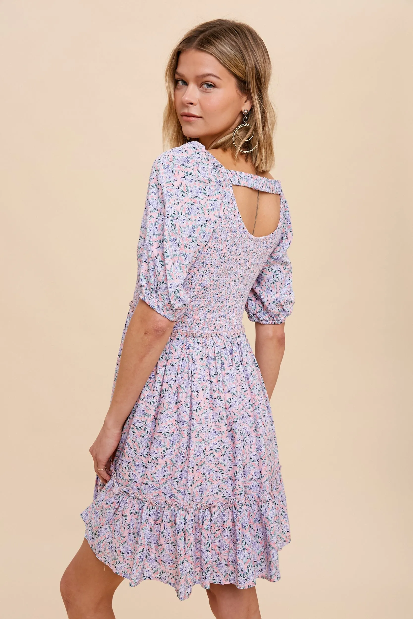I Feel Like Spring Smocked Button Down Mini Dress - Final Sale