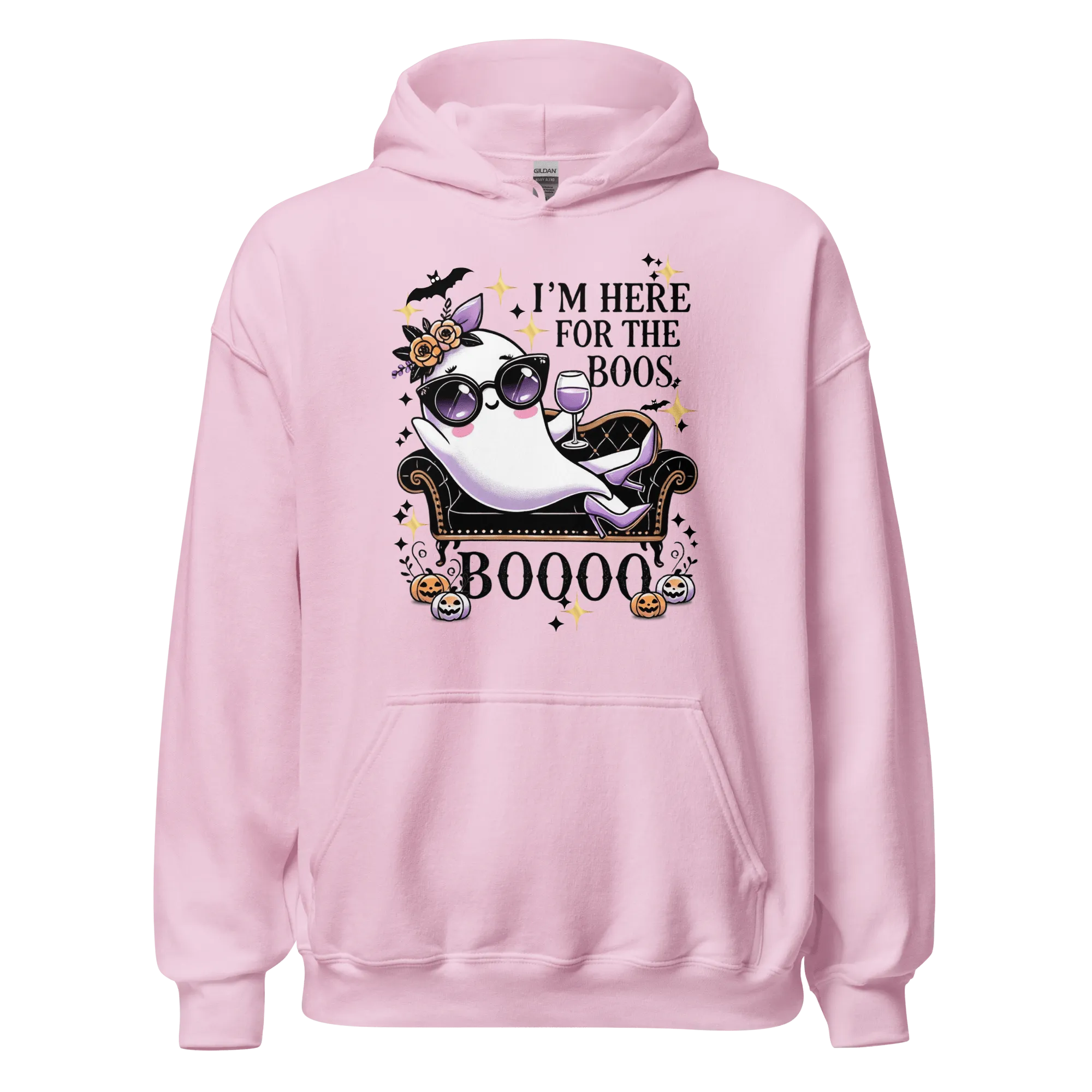 I'm Here For The Boos - Halloween Hoodie - Fun Ghost Halloween Hoodie
