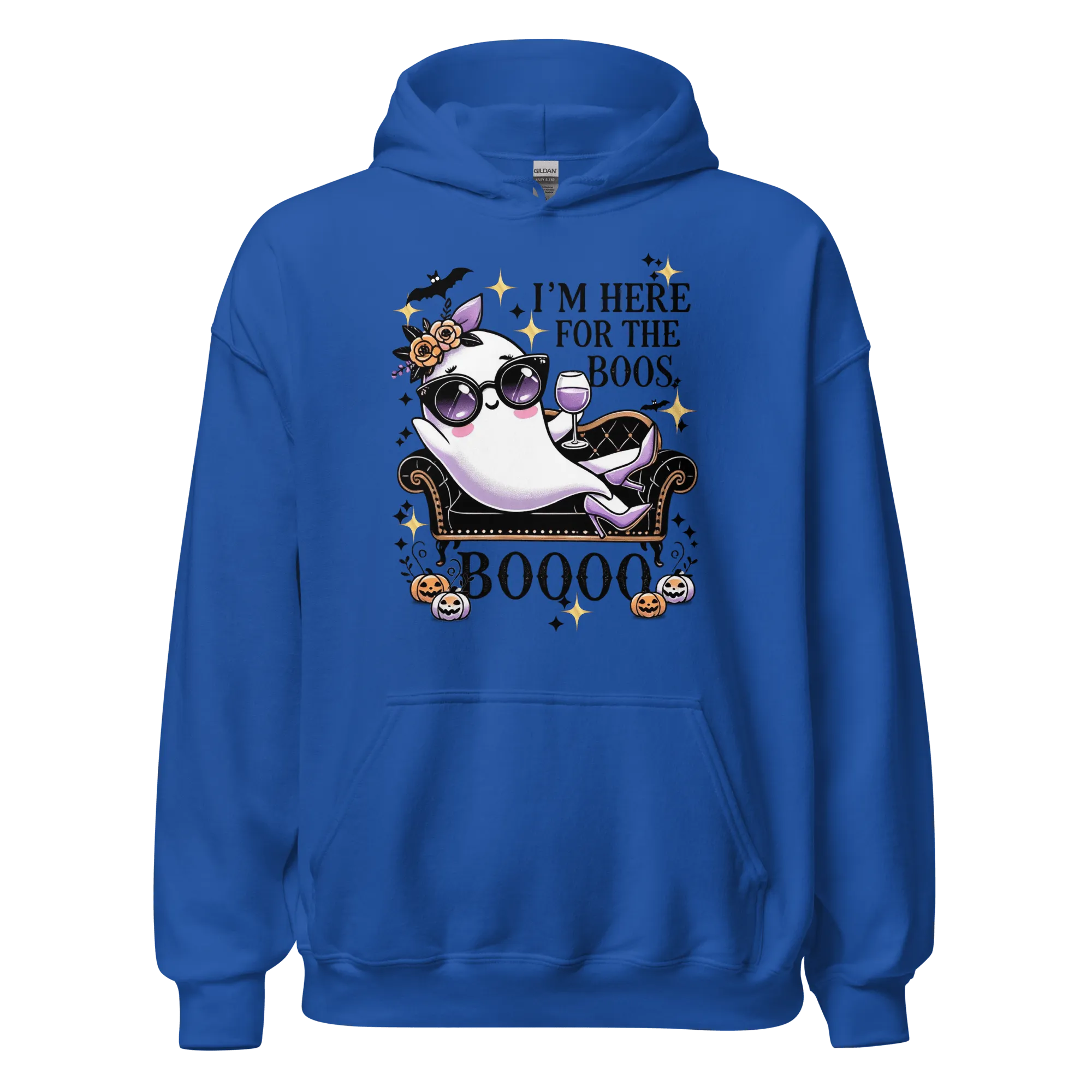 I'm Here For The Boos - Halloween Hoodie - Fun Ghost Halloween Hoodie