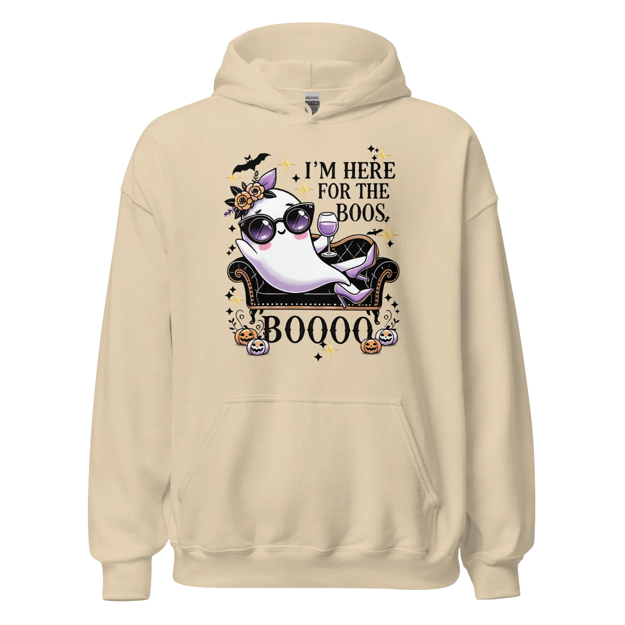 I'm Here For The Boos - Halloween Hoodie - Fun Ghost Halloween Hoodie