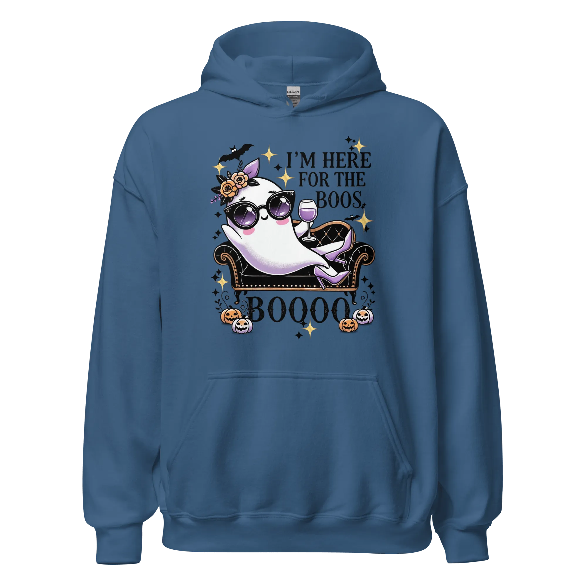 I'm Here For The Boos - Halloween Hoodie - Fun Ghost Halloween Hoodie