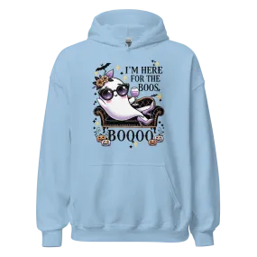 I'm Here For The Boos - Halloween Hoodie - Fun Ghost Halloween Hoodie