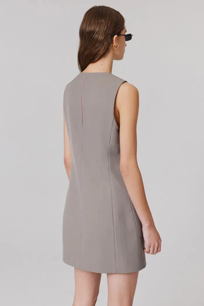 Karlie Cropped Blazer and Vest Dress Set in Wool Blend Twill
