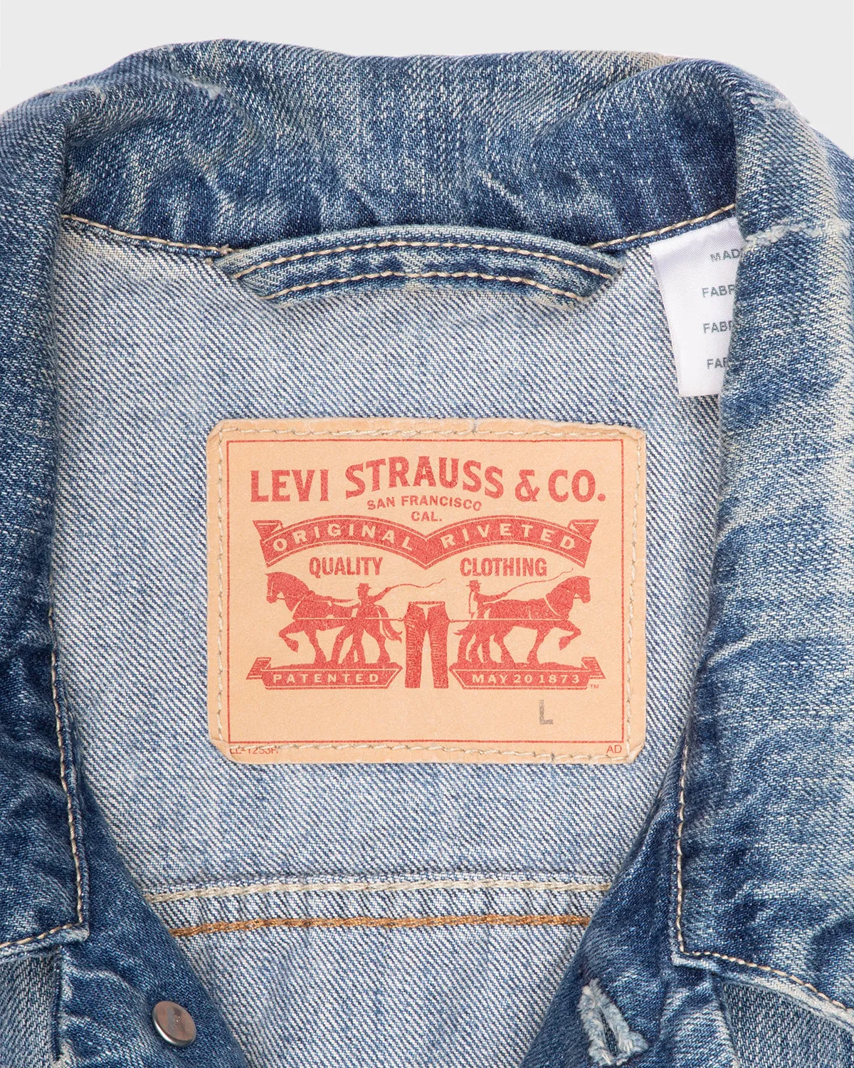 Levi's medium blue stone washed denim jacket