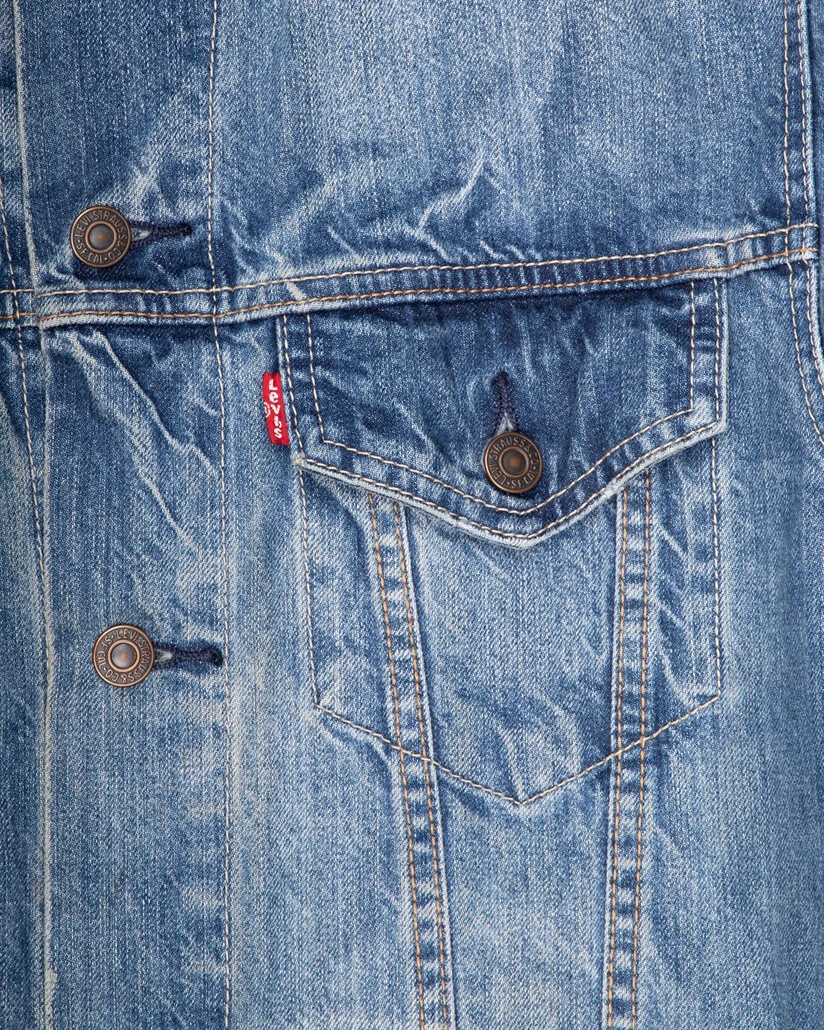 Levi's medium blue stone washed denim jacket