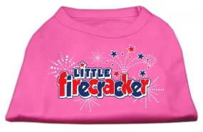 Little Firecracker Screen Print Shirts Bright Pink M (12)
