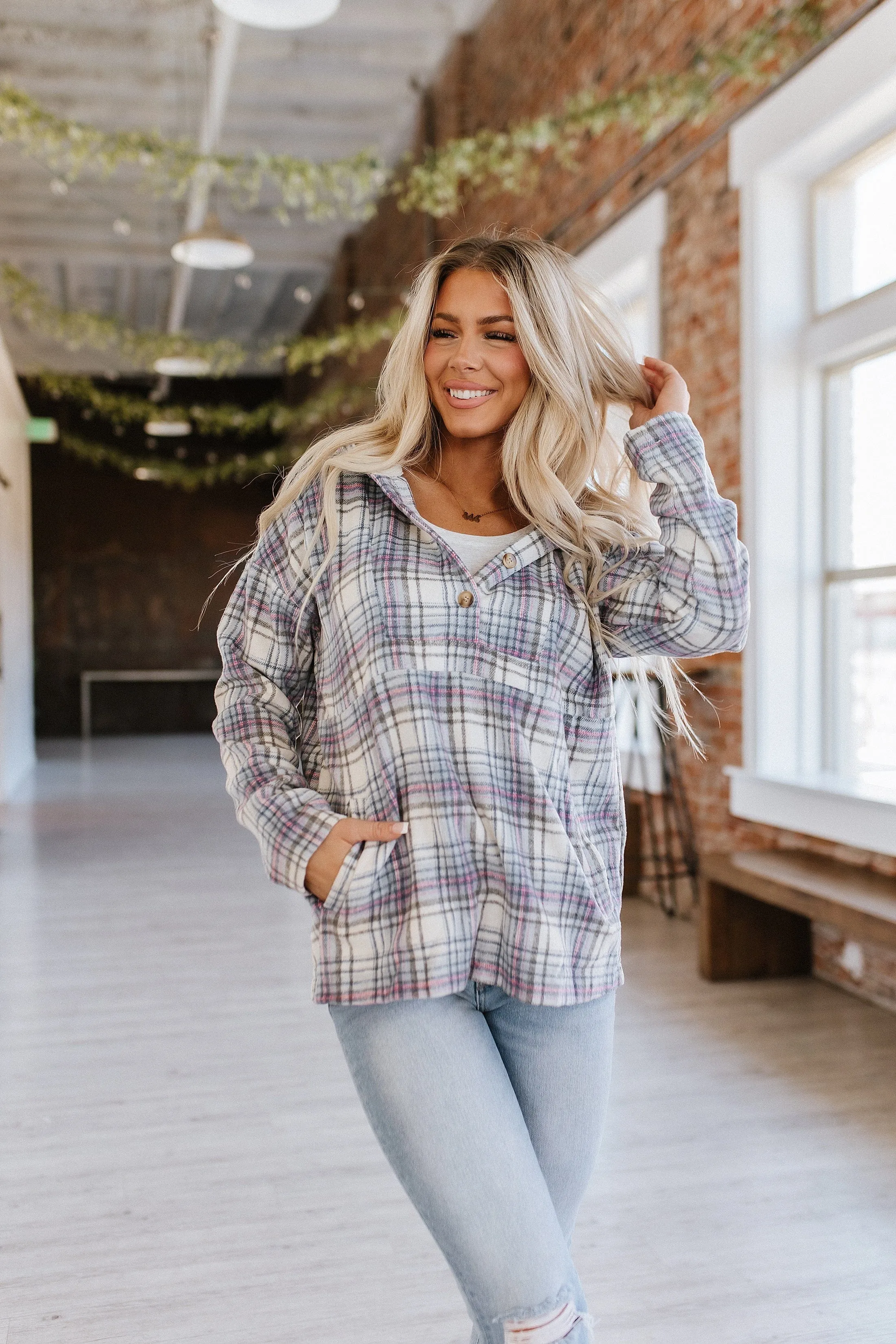 Lorelai Plaid Pullover Hoodie