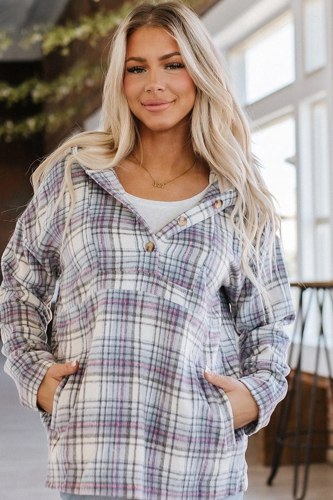 Lorelai Plaid Pullover Hoodie