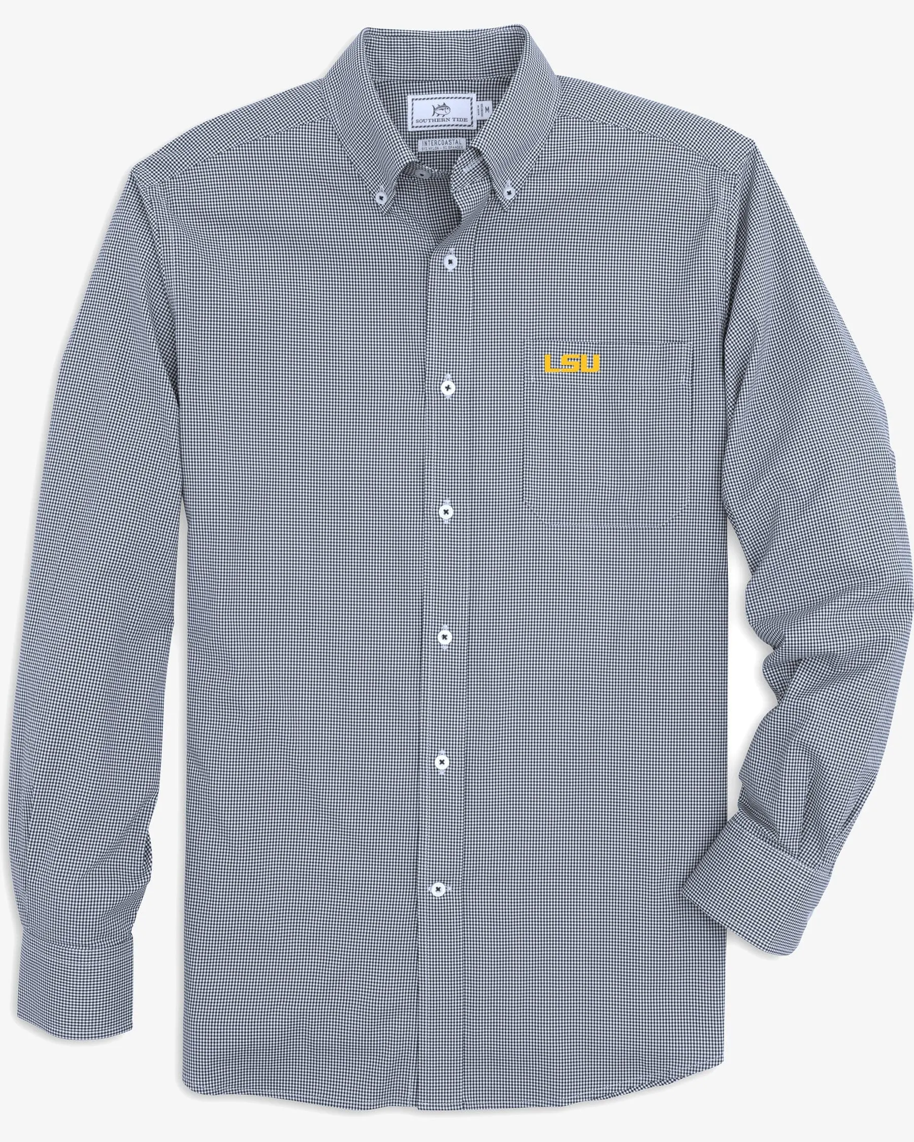 LSU Tigers Gingham Button Down Shirt