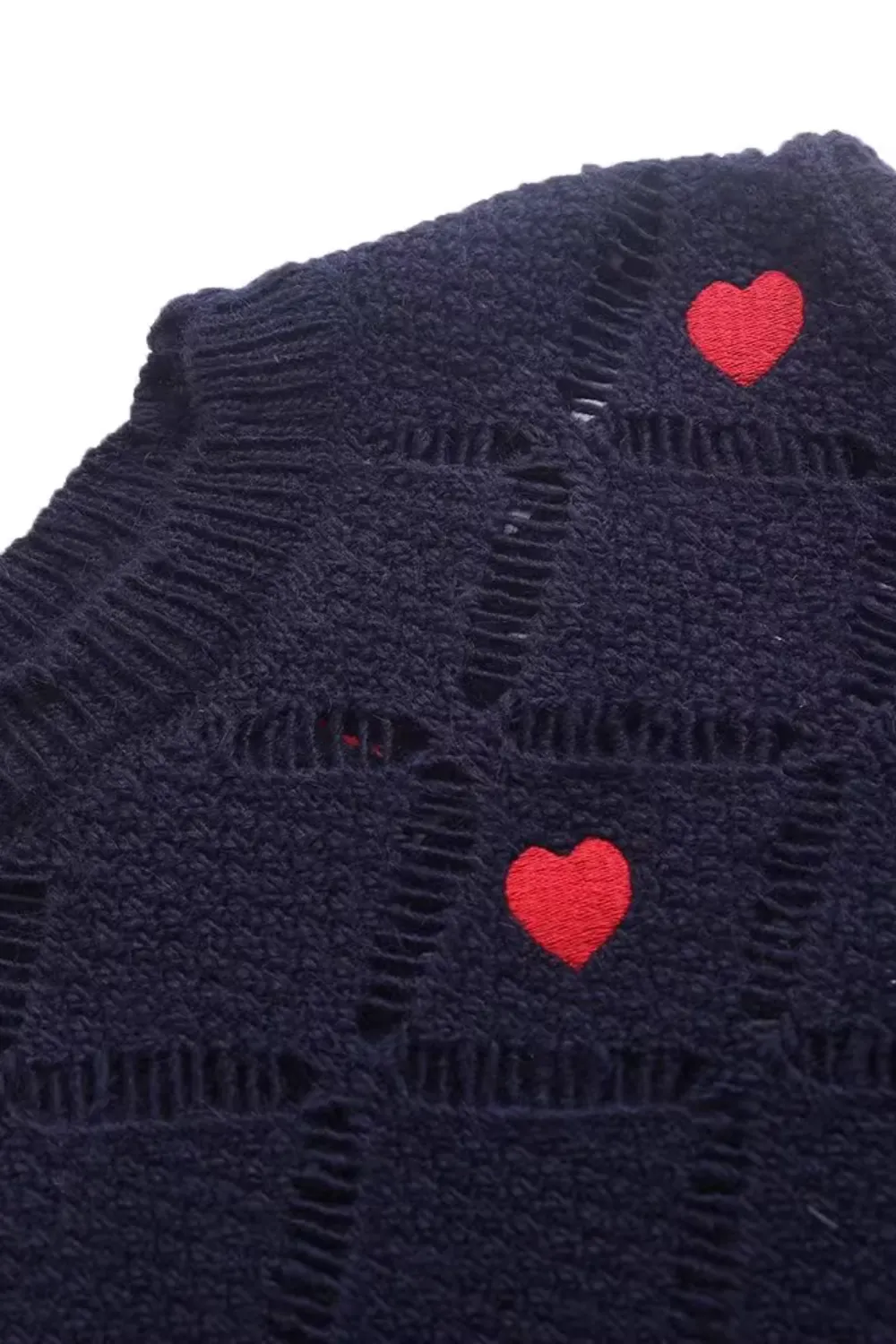 'Lucy' Long-Sleeves Mesh Knitted Sweater
