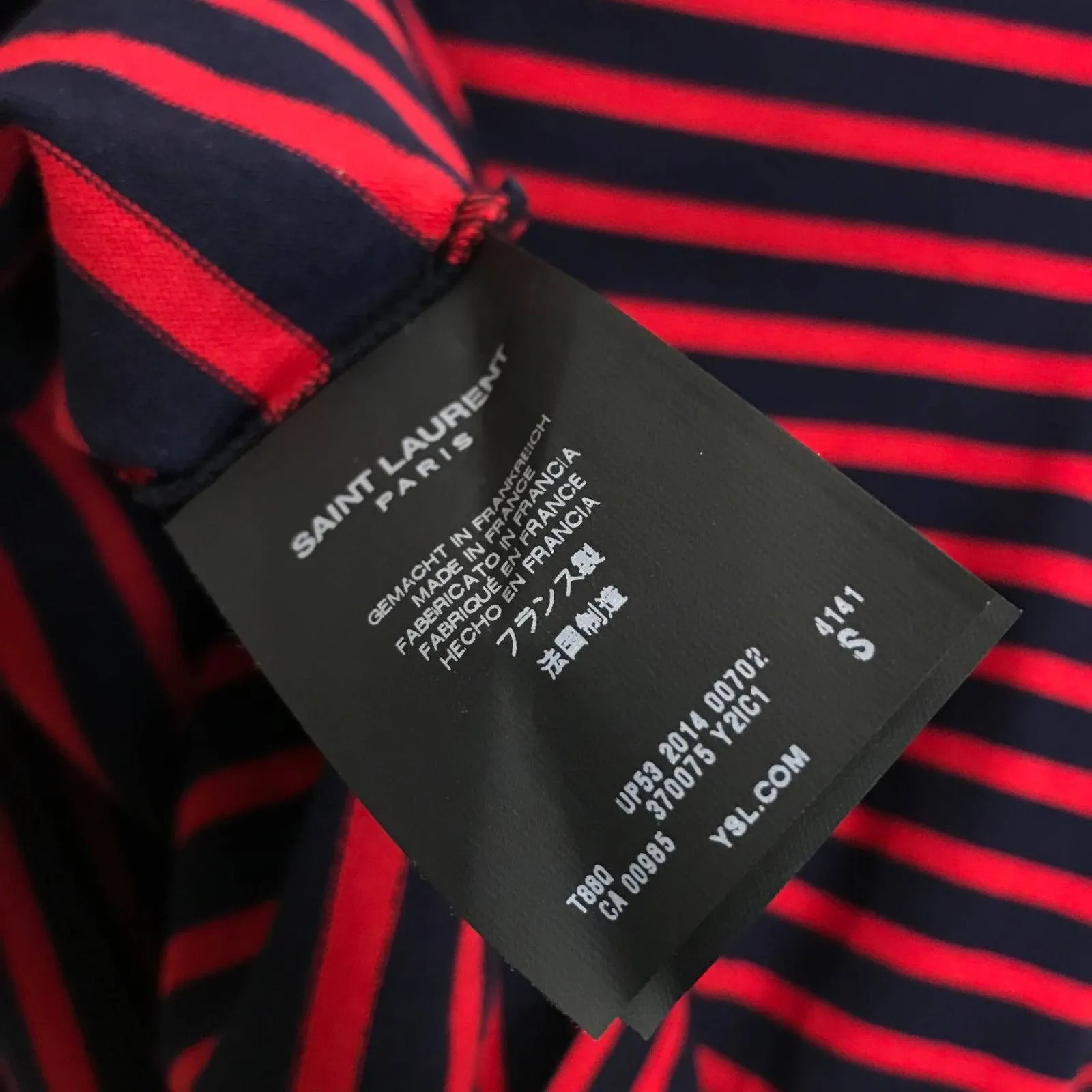 Mariniere Red & Navy Long Sleeve Shirt