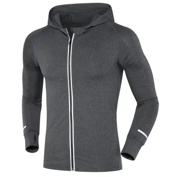 Men Run Fitness Sports Training Gym Breathable Quick Dry Jackets