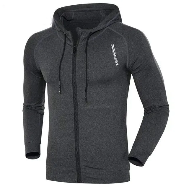 Men Run Fitness Sports Training Gym Breathable Quick Dry Jackets