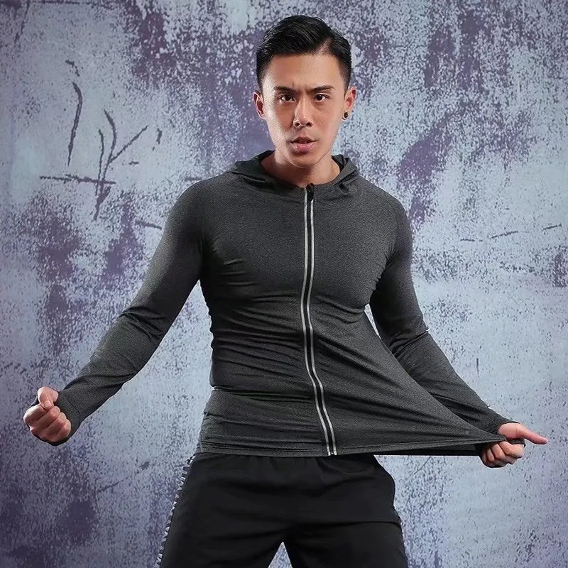 Men Run Fitness Sports Training Gym Breathable Quick Dry Jackets