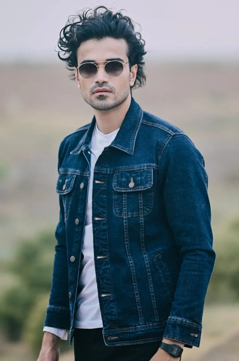 Navy Blue Denim Jacket