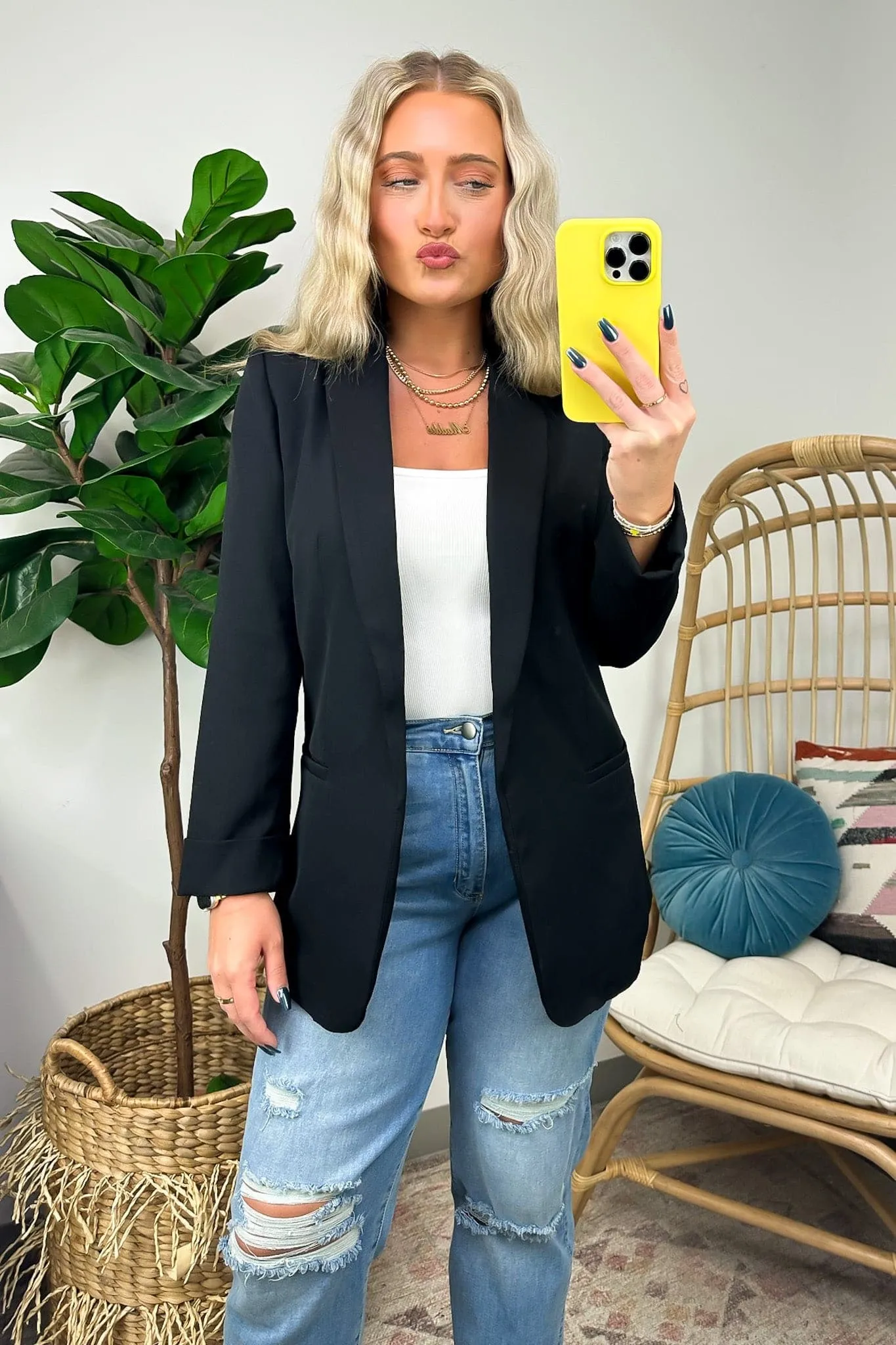 Officially Impressive Long Sleeve Classic Blazer - FINAL SALE