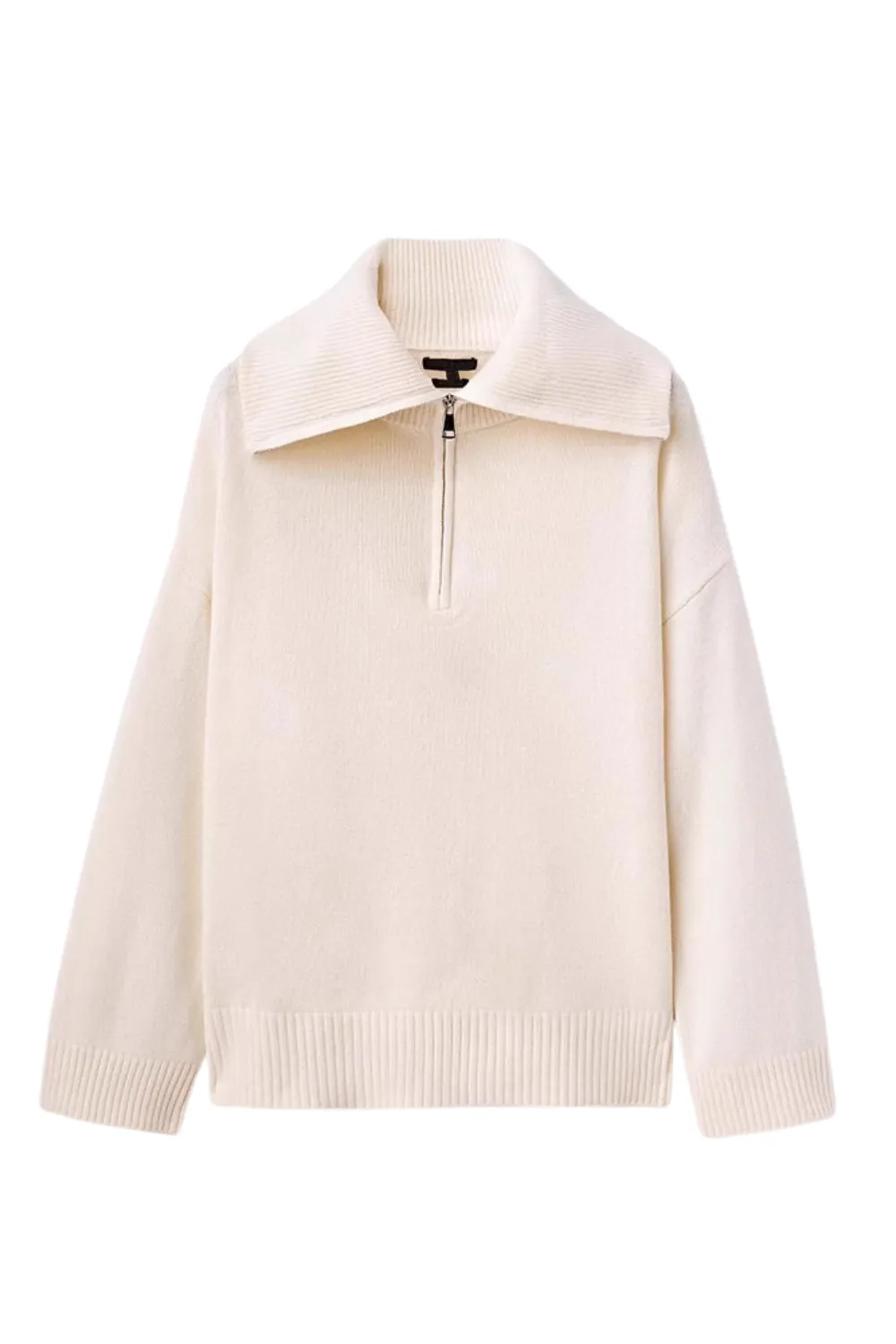 'Olive' Collared Half-Zip Long Sleeve Knitted Sweater (2 Colors)