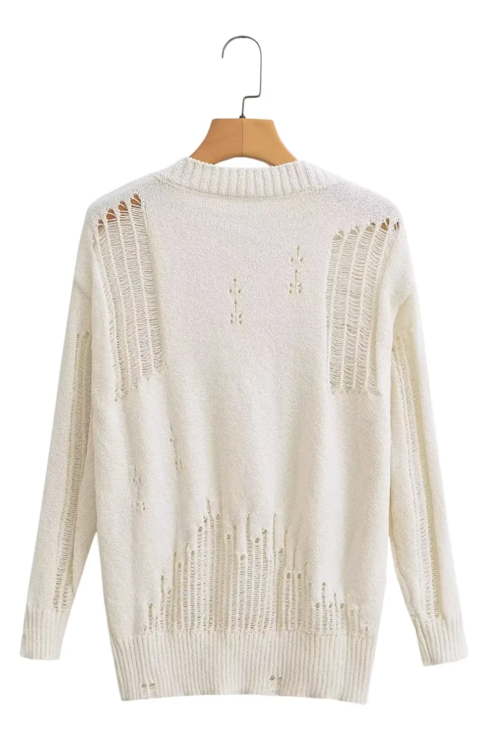 'Paige' Distressed Knitted Sweater