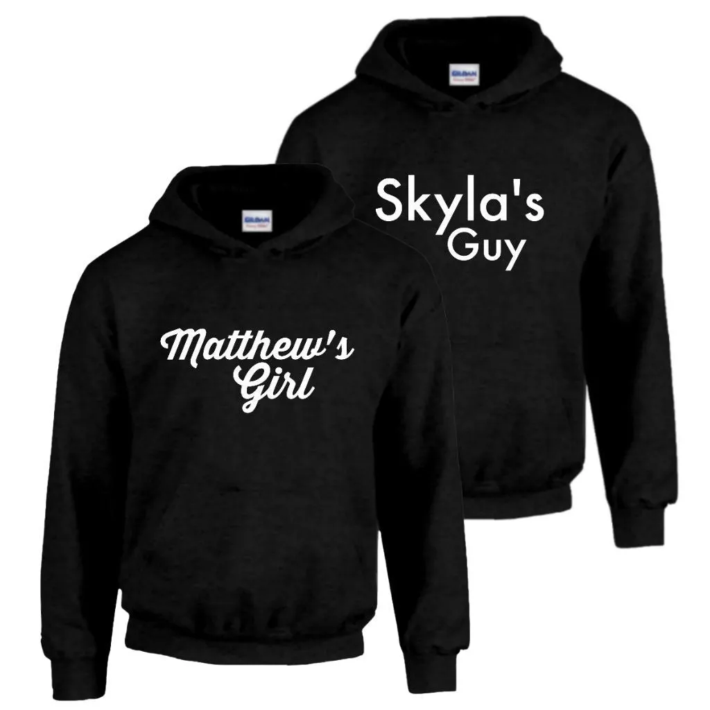 Personalized Names Her Guy and His Girl Hoodies