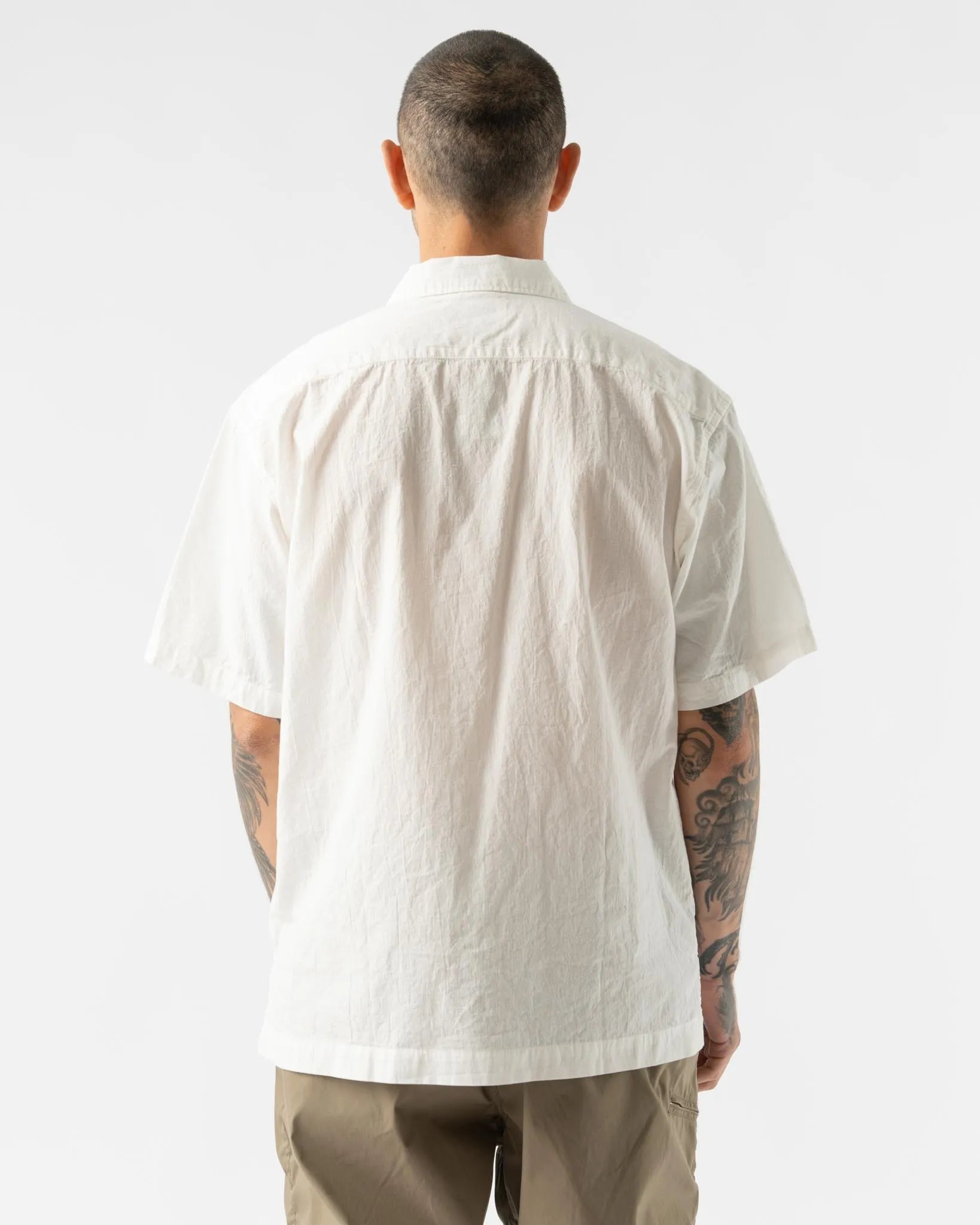 Pilgrim Surf   Supply Ivan Short Sleeve Shirt in White
